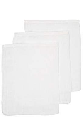 Camilla And Marc Meyco 458000 Set of 3 Wash Cloths Muslin Cloths 21 x 17 cm 100% Cotton White