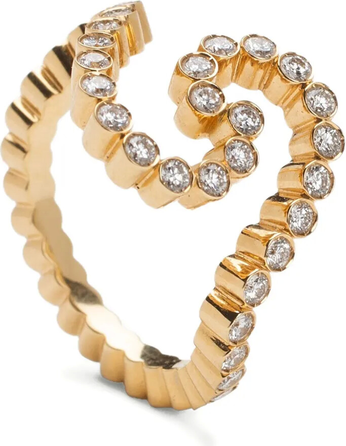 Sophie Bille Brahe 18K yellow gold Gaia diamond ring