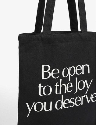 More Joy Be Open To The Joy You Deserve-print canvas tote bag