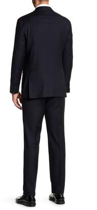 Michael Bastian Navy Woven Two Button Notch Lapel Wool Extra-Trim Fit Suit
