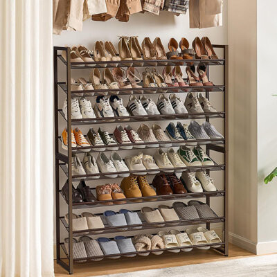 8 Tier Shoe Rack, Long Shoe Organizer,Max Holds 50 Pairs