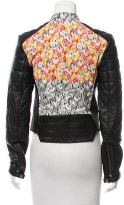 Yigal Azrouel Leather Printed Jacket