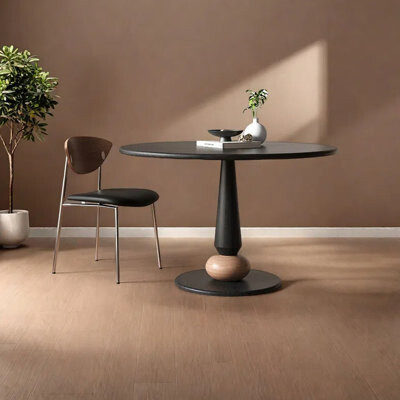 French simple round dining table