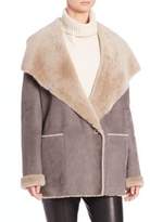 Thumbnail for your product : Vince Hooded Shearling Coat