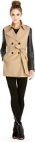 Thumbnail for your product : Rachel Roy Mixed Media Trench