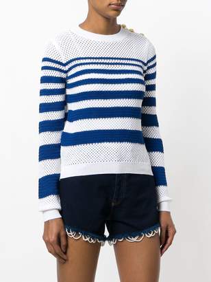 Pinko open knit striped jumper