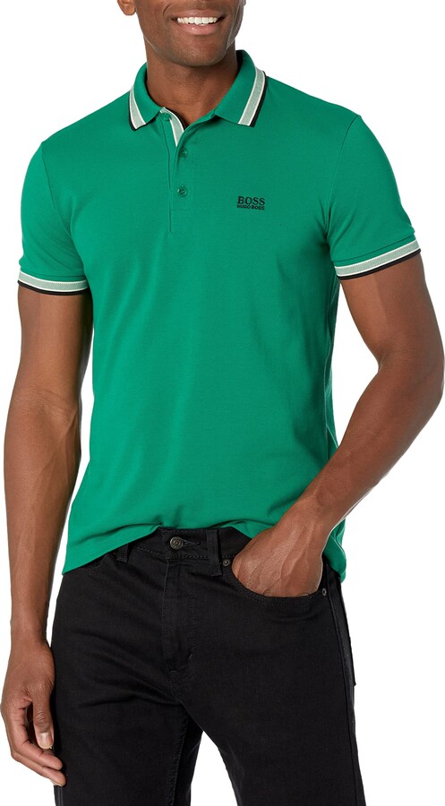 boss polo green