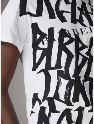 Burberry Graffiti Print Cotton T-shirt