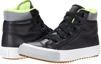 childrens black leather converse high tops