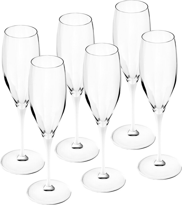 Barski Set Of 6 11Oz Champagne Flutes