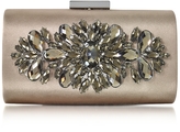 Thumbnail for your product : Love Moschino Bronze Satin and Crystals Evening Clutch w/Chain