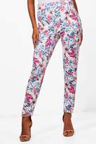 Thumbnail for your product : boohoo Floral Skinny Stretch Trousers