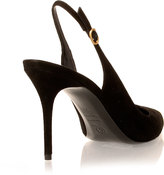 Thumbnail for your product : Alexander McQueen Black suede sling-back pump