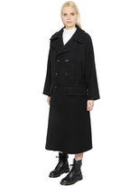 Thumbnail for your product : Y's Double Breasted Wool Drill Coat
