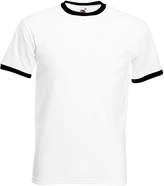 Thumbnail for your product : Fruit of the Loom Mens Ringer Short Sleeve T-Shirt (Navy/White)