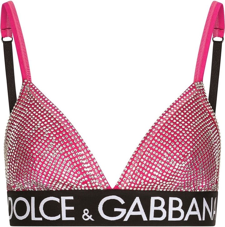 Dolce & Gabbana Crystal-Embellished Bralette - ShopStyle Bras