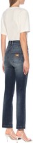 Thumbnail for your product : Dolce & Gabbana Embellished high-rise straight jeans