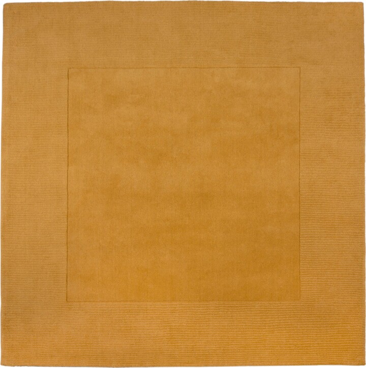Dunelm Boston Wool Border Square Rug Yellow ShopStyle