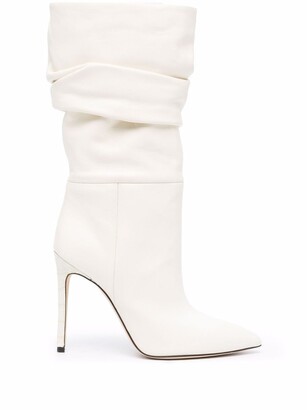 Paris Texas Gathered Leather Mid-Calf Boots