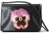 Christopher Kane Pvc-Paneled Floral-Print Leather Shoulder Bag
