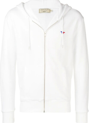 white men's sweatshirt with zipper