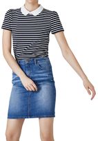 Thumbnail for your product : Hallhuber Striped Round Collar Top