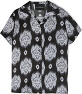 Thumbnail for your product : John Richmond Junior Crest-Print Camp-Collar Shirt