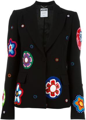 Moschino flower appliqué blazer