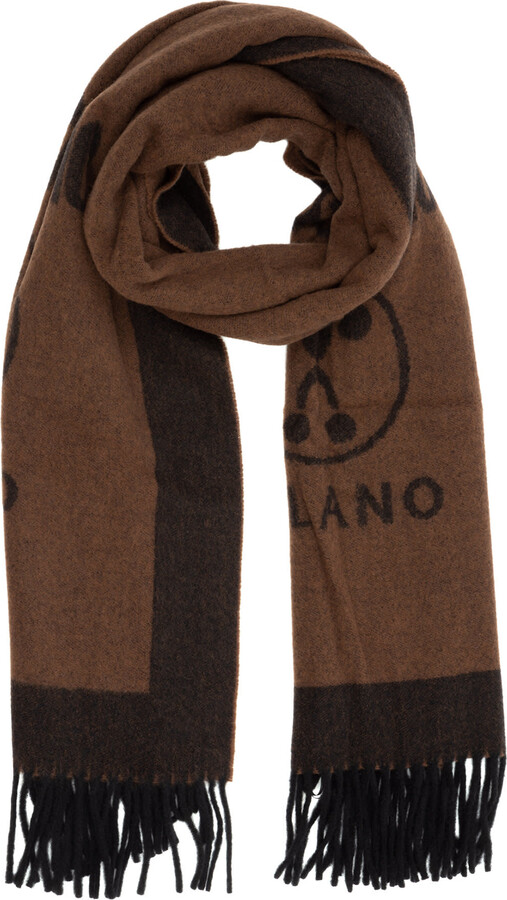 Moschino Double Question Mark Wool Wool Scarf ShopStyle Scarves & Wraps