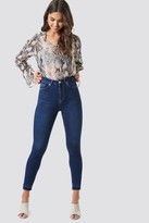 Thumbnail for your product : NA-KD Na Kd Skinny High Waist Open Hem Jeans Black