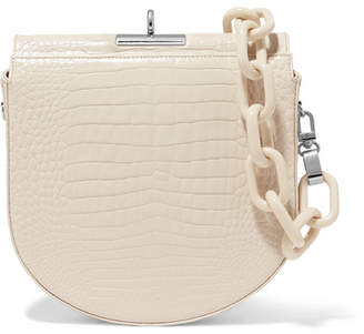 Off-White Gu De Gu de - Demi Lune Croc-effect Leather Shoulder Bag