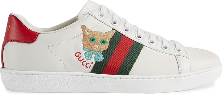 Gucci Ace cat-embroidered sneakers - ShopStyle Trainers & Athletic Shoes