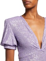 Thumbnail for your product : Naeem Khan Sequined Puff-Sleeve Sheath Dress