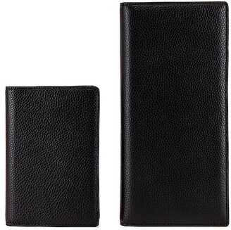 the daily edited Black Pebbled Travel Wallet