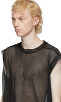 Thumbnail for your product : Rick Owens Black Champion Edition Mesh Sleeveless T-Shirt