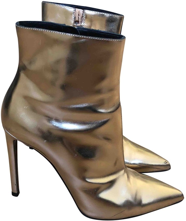 balenciaga boots gold