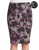 Thumbnail for your product : Lord & Taylor Floral Pencil Skirt