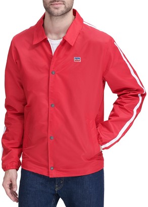 levi's red denim jacket mens
