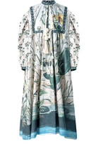 Antik Printed Cotton Midi Dress 