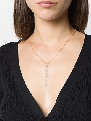 Ef Collection 14kt Gold Diamond Rear Drop Necklace
