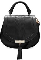 Thumbnail for your product : DeMellier Mini Venice Embossed Lizard Leather Saddle Bag