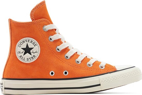 Women's Converse Chuck Taylor All Star High Top Sneakers 7 Regular Orange/Egret Suede