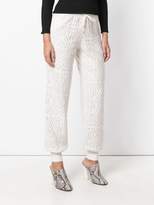 Thumbnail for your product : See by Chloe perforated argyle track trousers