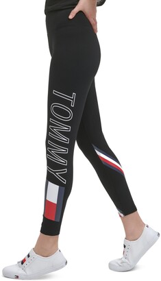Tommy Hilfiger Women's Sport High Rise Logo 7/8 Length Leggings - ShopStyle