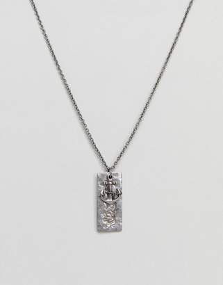 Seven London Anchor Pendant Necklace In Silver