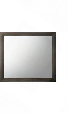 Rubberwood Frame Wall Mirror, Okume Veneer Finish, Minimalist MDF/Chipboard Design, Modern Home Decor