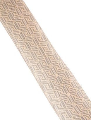 Hermes Geometric Print Silk Tie