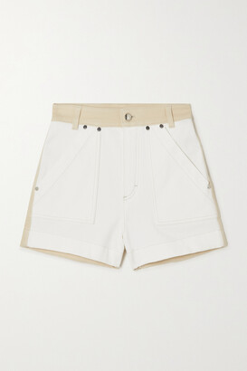 Chloé Two-tone Denim Shorts