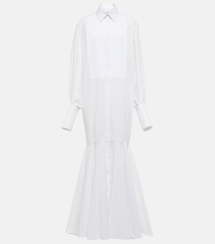Alaia Cotton poplin maxi shirt dress