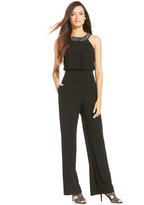 Thumbnail for your product : Vince Camuto Wide-Leg Beaded Halter Jumpsuit